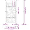 vidaXL Garden Gate 100x200 cm Weathering Steel Flame Design