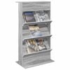 vidaXL Magazine Rack Grey Sonoma 70 x 41 x 126 cm Engineered Wood