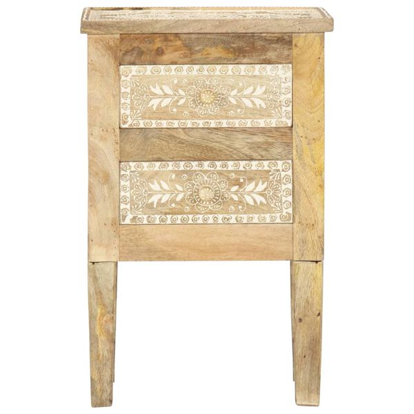 vidaXL Hand Painted bedside Cabinet 40x30x60 cm Solid Mango Wood