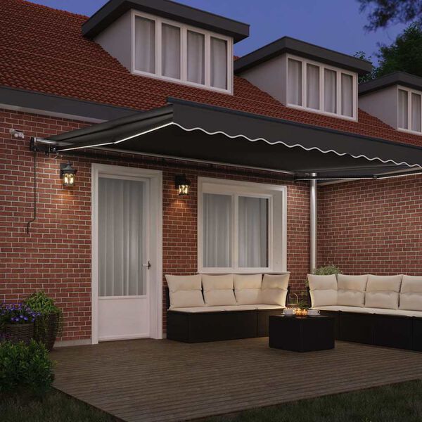 vidaXL Awning Frame Anthracite 400 x 300 cm Aluminium