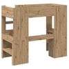 vidaXL Loft Bed Frame with Desk with Storage Artisan Oak 90 x 200 cm
