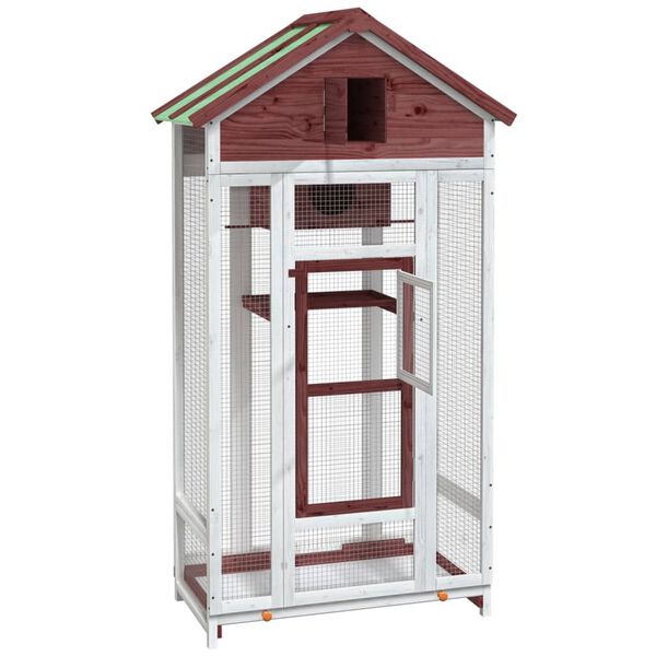 vidaXL Bird House Mocha 91.5x53x170 cm Solid Wood Pine