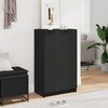 vidaXL Shoe Cabinet Black 59x35x100 cm Engineered Wood