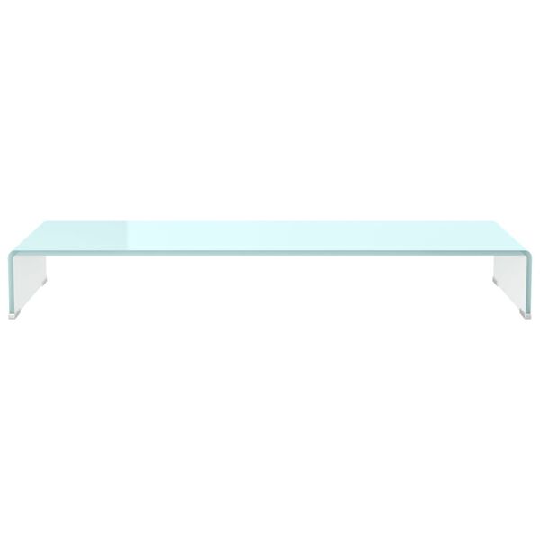 vidaXL TV Stand/Monitor Riser Glass Green 100x30x13 cm