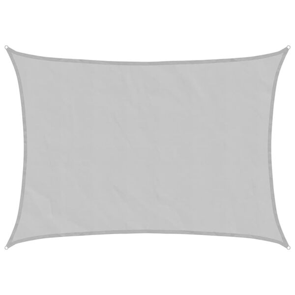 vidaXL Sun Shade Sail Light Grey 8x6 m 100% Polyester Oxford