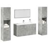 vidaXL 4 Piece Bathroom Furniture Set Concrete Grey Engineered Wood