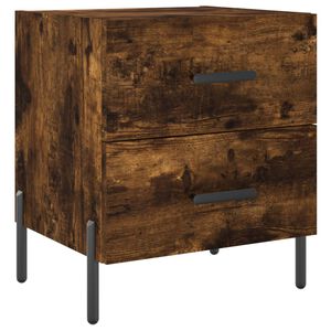 vidaXL Bedside Cabinet Smoked Oak 40x35x47.5 cm Engineered Wood