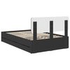 vidaXL Bed Frame with Drawer Black 120 x 200 cm Engineered Wood