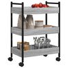 vidaXL Kitchen Trolley Grey Sonoma 50x30x70 cm Engineered Wood