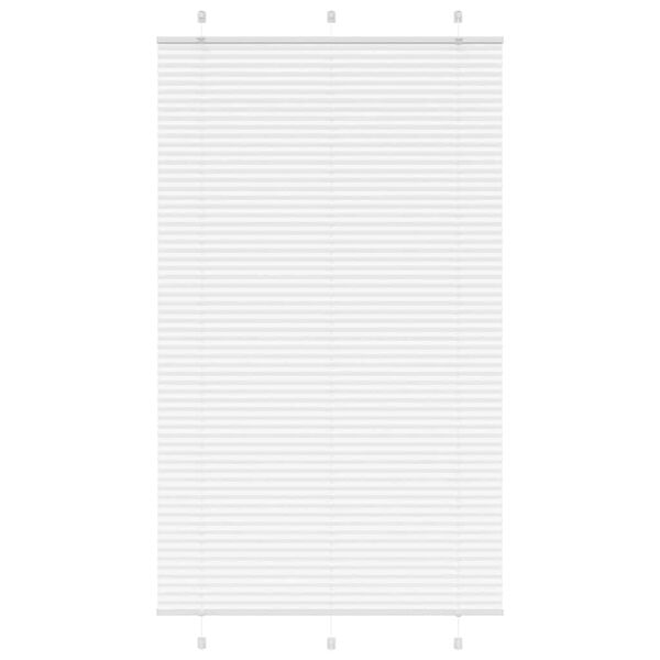 vidaXL Pleated Blind White 115x200 cm Fabric Width 114.4 cm Polyester