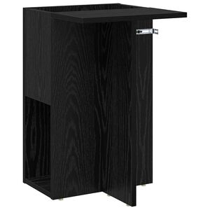 vidaXL End Table Black Oak 35 x 40 x 55 cm Engineered Wood