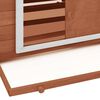 vidaXL Chicken Coop Mocha and White 150x96x110 cm Solid Firwood
