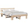 vidaXL Bed Frame with Headboard Natural 140 x 200 cm Solid Pine Wood