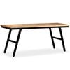 vidaXL Bench Reclaimed Teak and Steel 110x35x45 cm