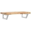 vidaXL Basin Shelf Wall Mounted Steel and Solid Wood Acacia