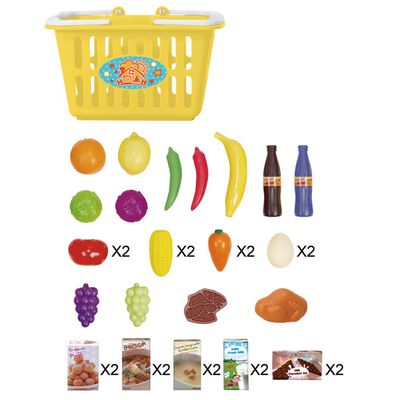 Playgo 32 Piece My Little Basket with Food Set 3752