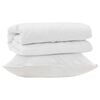 vidaXL Duvet Set with Pillow 2 pcs White Microfibre