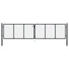vidaXL Mesh Garden Gate Galvanised Steel 400x100 cm Grey