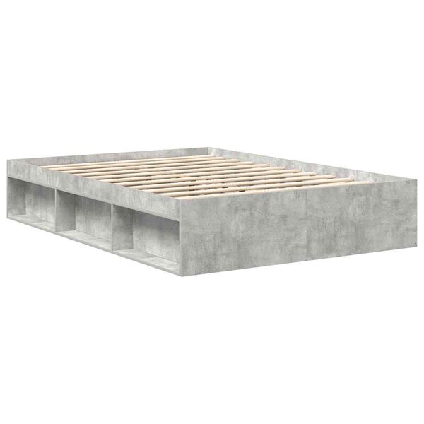 vidaXL Bed Frame without Mattress Concrete Grey 120x200 cm