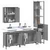 vidaXL 4 Piece Bathroom Cabinet Set Grey Sonoma Engineered Wood