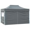 vidaXL Foldable Tent Pop-Up with 4 Side Walls 3x4.5 m Anthracite