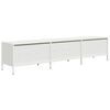vidaXL TV Cabinet White 202x39x43.5 cm Cold-rolled Steel