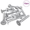 vidaXL Confirmat Screws 12 pcs Silver Metal