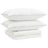 vidaXL 90% Goose Down Duvet Set FULDA 3 pcs 200 x 200 cm Summer White