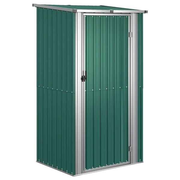 vidaXL Garden Shed Green 118.5x97x209.5 cm Galvanised Steel