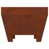 vidaXL Fire Pit Brown 50 x 50 x 38 cm Weathering Steel