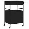 vidaXL Kitchen Trolley Black 56x43x89,5 cm Engineered Wood
