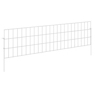 vidaXL Garden Fence with Stakes 48 pcs 115 x 30 cm Galvanised Steel