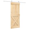 vidaXL Sliding Door with Hardware Set 80x210 cm Solid Wood Pine