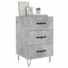 vidaXL Bedside Cabinet Concrete Grey 40x40x66 cm Engineered Wood