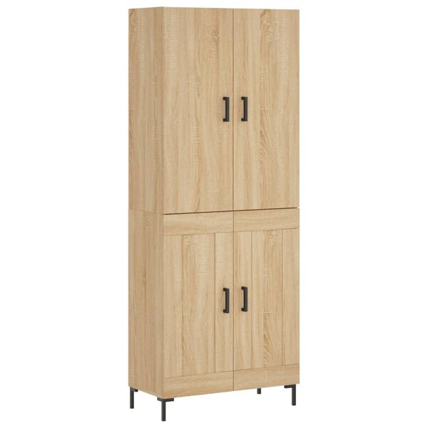 vidaXL Highboard Sonoma Oak 69.5x34x180 cm Engineered Wood