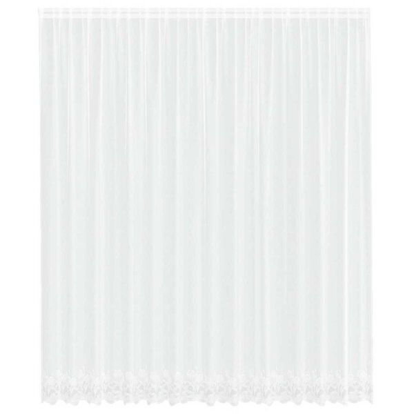 vidaXL Lace Curtain with Curtains Floral White 280 x 400 cm Polyester