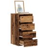 vidaXL Corner Chest of Drawers Old Wood 40x41x76 cm Engineered Wood