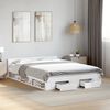 vidaXL Bed Frame with Drawers without Mattress White 140x200 cm
