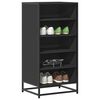 vidaXL Shoe Rack Black 48x38x97.5 cm Engineered Wood