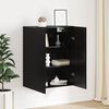 vidaXL Wall Cabinet Black Oak 69.5 x 34 x 90 cm Engineered Wood