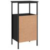 vidaXL Bedside Cabinet Black 41x31x80 cm Engineered Wood