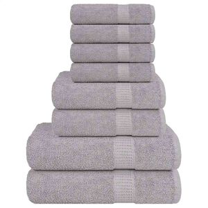 vidaXL 8 Piece Towel Set "FROGN" Grey 360 gsm