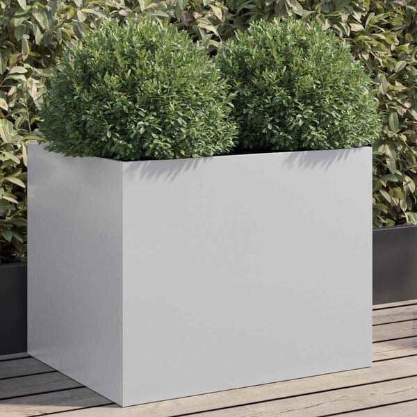 vidaXL Planter Silver 62x47x46 cm Galvanised Steel