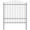 vidaXL Garden Fence 7 pcs Grey 170 x 215 cm Powder-Coated Steel