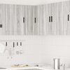 vidaXL Kitchen Wall Corner Cabinet "Porto" Grey Sonoma Engineered Wood