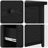 vidaXL Bedside Cabinet Black Oak 40 x 36 x 60 cm Solid Reclaim Wood