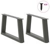 vidaXL Coffee Table Legs V-Shape 2 pcs Anthracite 50x(30-31.3) cm Steel