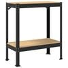 vidaXL Workbench Black 81 x 41 x 91 cm Engineered Wood and Metal