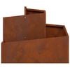 vidaXL Garden Planter Brown 60 x 60 x 50 cm Weathering Steel