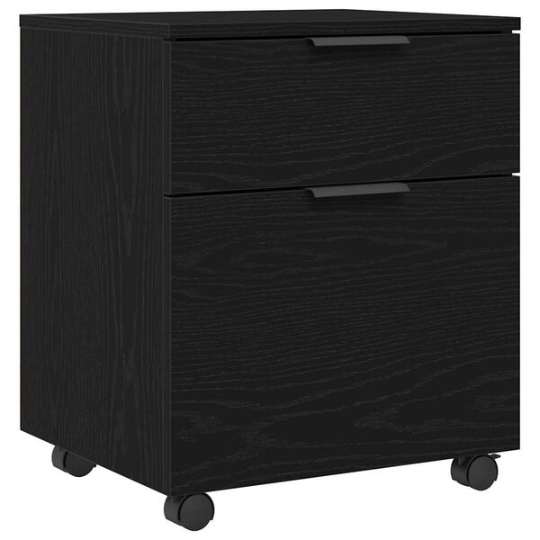 vidaXL File Cabinet Black Oak 45 x 38 x 54 cm Engineered Wood